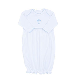 <span class=keywords><strong>Camicia</strong></span> <span class=keywords><strong>da</strong></span> <span class=keywords><strong>notte</strong></span> in <span class=keywords><strong>cotone</strong></span> puro bianco monogramma per bambini - Product Image 3