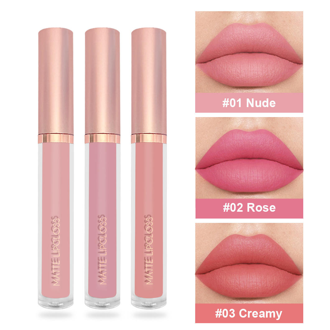 #A-3 pcs matte lipgloss (This product is for cross-border sales only and is prohibited from being sold domestically)