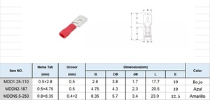 Nam terminales điện tử Macho Tipo Plano aislado - Product Image 5