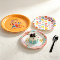 Assiette en papier rigide non blanchie, résistante à la chaleur, de haute qualité, en bagasse de canne à sucre, anti-graisse, pour dîner, déjeuner, desserts et gâteaux