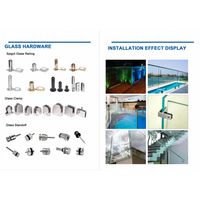 Support de fixation en acier inoxydable sur mesure pour verre, fixation au sol, sans cadre, pour escalier, balcon, clôture de piscine, résistant à la rouille