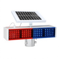 Feux de signalisation à LED rouges et bleus à énergie solaire, clignotants, pour la construction routière, la sécurité routière nocturne, directement de l'usine