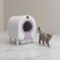 Bac à litière automatique électrique intelligent de luxe à commande par application, grande capacité, pour le nettoyage quotidien des animaux de compagnie