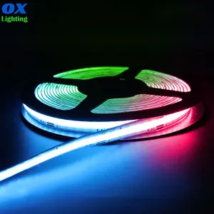 Cob Led Strip Rgb 24V 12V Rgb Cob Led Streifen Licht Strip Fcob Rgb Cob Led Strip Flexibele Rgb Led Luce Tape Cinta Fita Licht Licht