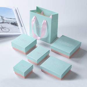 Wholesale Price Ring Earrings Necklace Cardboard Gift Set Packaging Boxes Luxury Jewelry Small Paper Box - Product Image 1