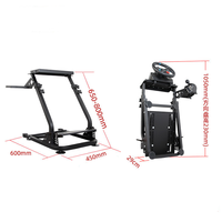 Support de volant réglable de course de simulateur de voiture de jeu de conduite pliant professionnel
