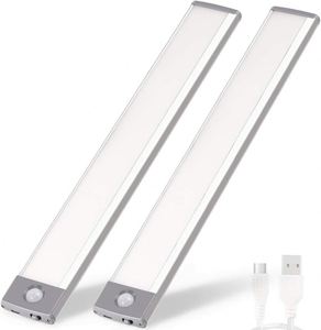 USB Rechargeable Modern Dimmable Magnetic Wall Motion <b>Sensor</b> Night Lamp Wardrobe <b>Light</b> Under <b>LED</b> Cabinet <b>Lights</b> - Product Image 1