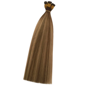 Jasmine Beauty Luxury Hair New Raw Virgin European Double Drawn Hand Tied weft Weft Human Hair Extensions Double Genius Machine - Product Image 3