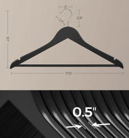 Cintres en bois noir pour vêtements, vente en gros, sur mesure, en bois massif, pour manteaux et pantalons, support de rangement pour vêtements