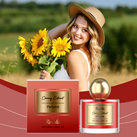 Perfume Frutal de Cereza Dulce 50ml Unisex de Larga Duración en Botella de Vidrio con Tapa Dorada, Envío desde Almacén en el Extranjero