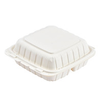 Luncn jetable de préparation de repas à emporter boîtes de restaurant 9x9 pouces emballage à emporter conteneurs alimentaires à charnière à clapet