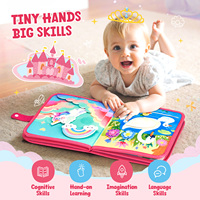 Joycat Nouveau Design Montessori Livre Sensoriel en Feutre Monde Sous-Marin, Livre d'Activités en Tissu Doux pour Tout-Petits, Tableau d'Activités en Feutre pour le Développement des Compétences de Base