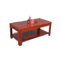 Petite table basse carrée en bois massif de style chinois pour salon de bureau à domicile