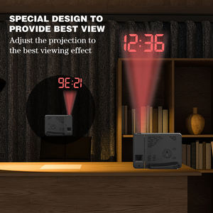 BALDR <span class=keywords><strong>Radio</strong></span>-commandé réveil <span class=keywords><strong>Projection</strong></span> heure température <span class=keywords><strong>plafond</strong></span> projecteur horloge DST fuseau horaire sélectionnable - Product Image 5