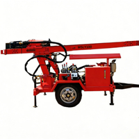 Foreuse mobile hydraulique sur remorque avec pompe à boue, profondeur max. 120 m, moteur de boîte de vitesses et roulement – Facile à utiliser