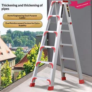 Échelle pliante télescopique en alliage d'aluminium épaissi en forme de L, multifonctionnelle pour l'intérieur, usage domestique et travaux d'ingénierie - Product Image 2