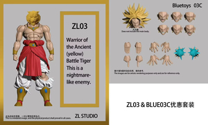 Nuovo ZL Studio Drag Ball Shf Thin Broly Antico Guerriero Tigre Nemico del Sogno di Rame Modello Action Figure da 7 Pollici Giocattolo Regalo - Product Image 2