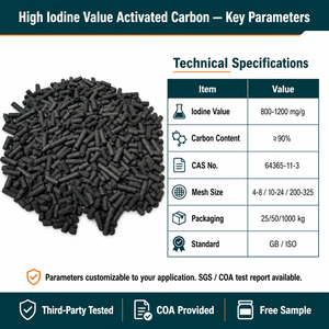 Carbón Activado Granular de Alta Adsorción y Bajo Contenido de Cenizas para Tratamiento de Agua Municipal y Eliminación de <span class=keywords><strong>Cloro</strong></span> - Product Image 1