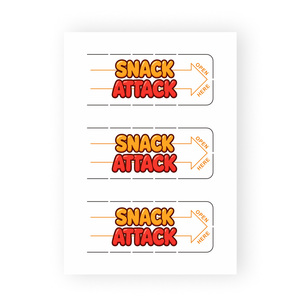 Wholesale Custom Design 3 Windows Food Theme Printed Pull Tab Tickets Prize Promotion Tear Off Cards - Product Image 6