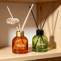 Bouteille diffuseur de parfum vide rechargeable en verre coloré moderne de 100 ml pour emballage de désodorisant d'hôtel - Vente en gros