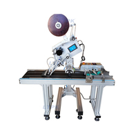 Étiqueteuse plate automatique modulaire à prix d'usine avec convoyeur et option de pagination pour sacs cartes boîtes couvre applicateur d'étiquettes