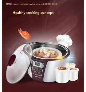 Tianji – cocotte-minute électrique de chine, cuiseur de santé en acier inoxydable OEM, cuiseur automatique à ragoût lent avec revêtement en céramique - Product Image 2