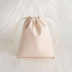 Custom PU Leather Drawstring Pouch Bags for Jewelry Fashionable Logo Dust Bags for Spring and Summer - Product Image 5