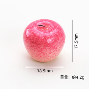 Miniaturas de Manzanas Rojas, Rosas y Verdes, Dijes de Resina, Adornos 3D, Accesorios para Pulseras, Llaveros, Decoraciones Hechas a Mano - Product Image 4