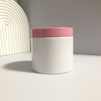 Pot en plastique cosmétique givré pour beurre corporel, gommage, crème pour le visage, 250 ml, 350 ml, 500 ml, pot en plastique pour cheveux avec couvercle
