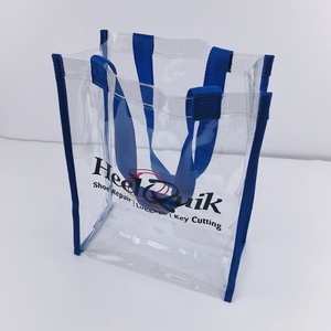 Borsa tote trasparente in PVC personalizzata, borsa shopping impermeabile con logo personalizzato per <span class=keywords><strong>donna</strong></span>, spiaggia, viaggi, lavoro, uso quotidiano - Product Image 1