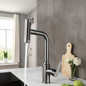 Hiện đại nóng lạnh nhà bếp màu xám hiện đại thép không gỉ mưa mưa chìm chất lượng nước Vòi Nước Nhà Bếp Mixer <span class=keywords><strong>tap</strong></span> - Product Image 4