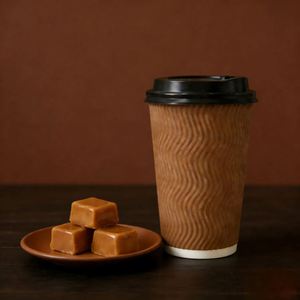 Gobelets en papier ondulé compostables de 16 oz, personnalisés et imprimés, pour boissons à emporter, avec couvercles à boire, vaisselle jetable - Product Image 4