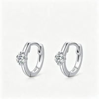 Boucles d'oreilles créoles tendance en argent sterling 925 pour femmes, bijoux fins classiques en zircon, vente en gros - Acheter le produit sur Alibaba.com