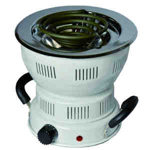 Fogão Elétrico Portátil Doméstico de Bobina Única Branco com Design Integrado de Bacia para Cozinha, Dormitório, Exterior e Piquenique (Reino Unido) - Product Image 2