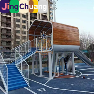 Grand toboggan extérieur en acier inoxydable, pont-corridor, installations <span class=keywords><strong>de</strong></span> divertissement, aire <span class=keywords><strong>de</strong></span> jeux pour enfants, maison dans les arbres, passerelle en planches - Product Image 2