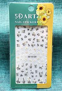 Gran oferta, calcomanías de Arte de <span class=keywords><strong>uñas</strong></span> tridimensionales con estampado en relieve 5D barroco, <span class=keywords><strong>pegatinas</strong></span> adhesivas florales pequeñas <span class=keywords><strong>para</strong></span> manicura de copos de nieve de plástico - Product Image 6