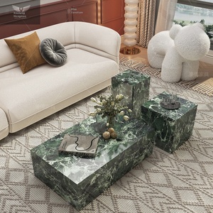 Calidad de lujo Precio barato Moderno nórdico <span class=keywords><strong>Kaia</strong></span> Calacatta Viola Bloque de base de piedra quemada Mesa de centro grande - Product Image 3