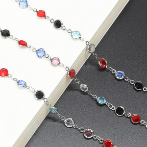 <span class=keywords><strong>Porte</strong></span>-<span class=keywords><strong>lunettes</strong></span> en perles de cristal colorées, chaîne de <span class=keywords><strong>lunettes</strong></span> de mode pour femmes, accessoires pour les yeux, lanière de masquage, lanières, cordon de <span class=keywords><strong>lunettes</strong></span> de soleil - Product Image 6