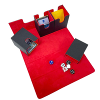 Étui en cuir PU double couche de qualité supérieure pour jeux de société, boîte amovible quatre-en-un pour cartes à jouer, format plat