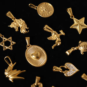 Beliebte Bulk 18K PVD vergoldeten Edelstahl Schmuck wasserdicht und trüben Free Charms für Schmuck herstellung Großhandel Trendy - Product Image 2