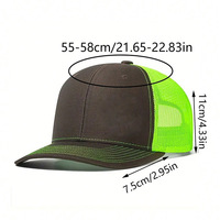 Gorra Trucker Richardson 112 de Wins Flying, Gorra Trucker con Logo Bordado Personalizado de Alta Calidad, Estilo Hip Hop, Gorra Plana para Hombre