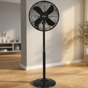 Ventilatore a piantana elettrico Kooper 50W, 4 pale, 40 cm, oscillante, silenzioso, con telecomando meccanico, spina USA, 18 pollici, per box, nero - Product Image 2