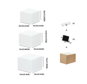 Exhibidores de Acrílico Rectangulares Portátiles, Color Blanco Nieve, Reutilizables, para Buffet, Catering, Eventos y Fiestas - Product Image 5