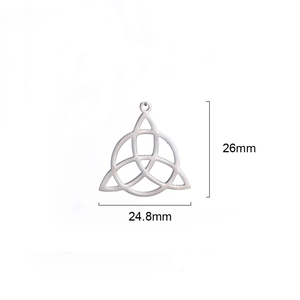 Myshape Knot triquetra Mặt dây chuyền Tôn Giáo may mắn amulet Irish Celtics thép không gỉ quyến rũ cho tự làm đồ trang sức 2025 làm - Product Image 6
