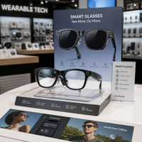 Lunettes Intelligentes avec Caméra HD 20MP et Assistant IA, Étanchéité IP66, Recharge Type-C pour Vlogging, Voyages et Audio Open-Ear