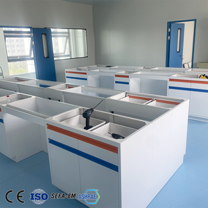 ม้านั่งทำงานเกาะ/ผนังเฟอร์นิเจอร์ห้องแล็บแบบโมดูลและเคลื่อนย้ายได้มีความยืดหยุ่นพร้อมกล่องใส่ในห้องปฏิบัติการ - Product Image 5