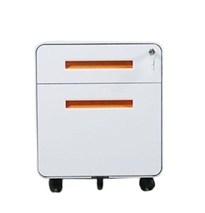 Lock Mobile Pedestal Office Use 2 Drawers Mobile <b>File</b> Cabinet Assembly Movable Mobile Pedestal Filing Steel <b>Storage</b> Cabinet - Product Image 4