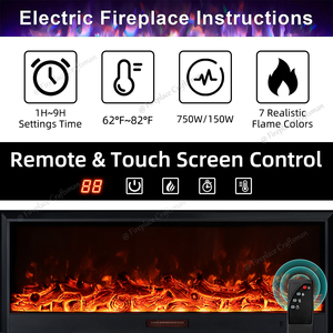 50 60 72 pulgadas moderno <span class=keywords><strong>Led</strong></span> lineal eléctrico decorativo <span class=keywords><strong>chimenea</strong></span> insertar calentador montado en la pared <span class=keywords><strong>chimenea</strong></span> eléctrica - Product Image 3