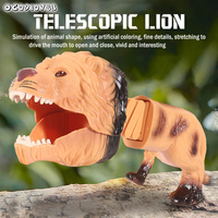 Jouet promotionnel en plastique Lion Design, personnalisable avec votre logo, lanceur télescopique amusant pour animaux sauvages, pistolet de tir pour enfants unisexe