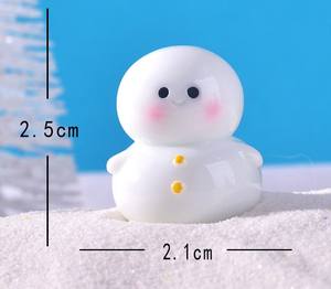 Produit en usine Micro Paysage Ornements De Noël Chubby Bonhommes De Neige Résine Artisanat Accessoire pour Halloween Modèle De Bande Dessinée - Product Image 5